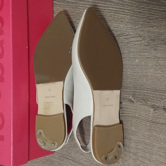 LE BABE white leather flats with Diamond bow size 38 - Picture 4 of 6